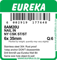 8AM20 - Nylon Countersunk ST/ST -8AM20_label_T